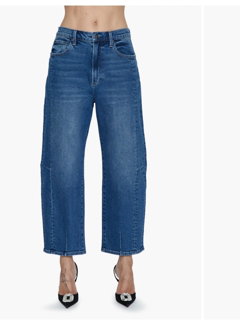 pistola Size 27 Barrel High-Rise Jeans in Medium Blue Wash 25” Inseam GUC